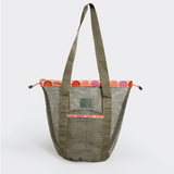 Meshie Bucket Bag | Olive Utility Shopper Bag by Thandana