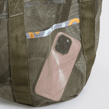 Meshie Bucket Bag | Olive Utility Shopper Bag by Thandana