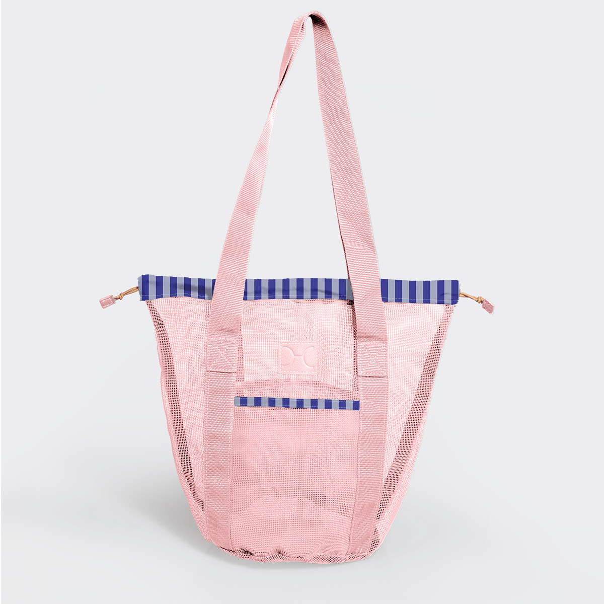 Meshie Bucket Bag | Pink Linear - Jet Utility Shopper Bag by Thandana