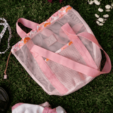 Meshie Bucket Bag | Pink Utility Shopper Bag by Thandana