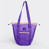 Meshie Bucket Bag | Purple Crazy Daisy - Blush Utility Shopper Bag by Thandana