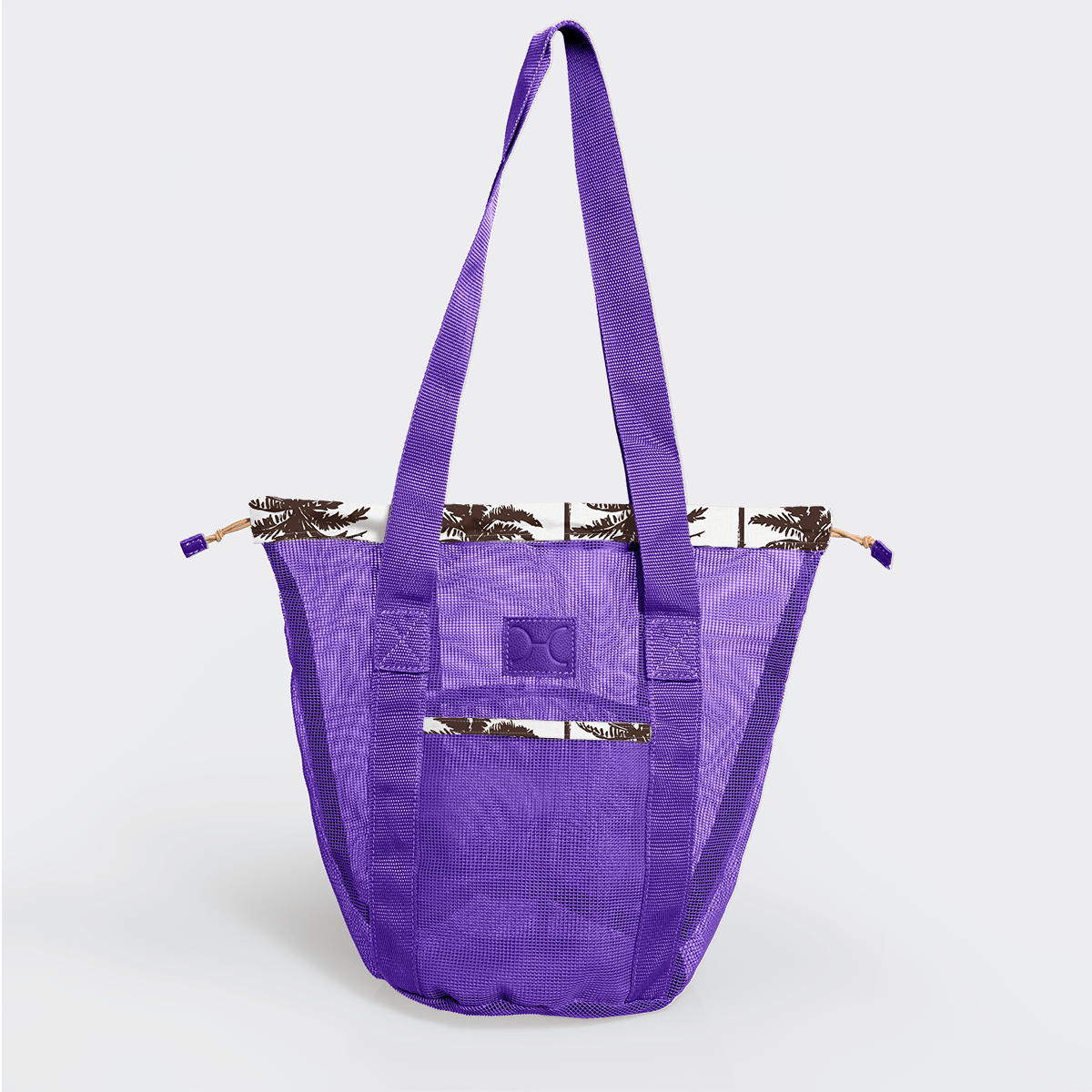 Meshie Bucket Bag | Purple Palm - Neutral Utility Shopper Bag by Thandana