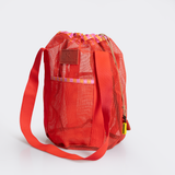Meshie Bucket Bag | Red Utility Shopper Bag by Thandana