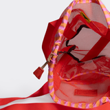 Meshie Bucket Bag | Red Utility Shopper Bag by Thandana
