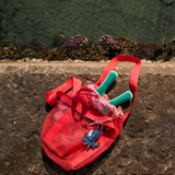 Meshie Bucket Bag | Red Utility Shopper Bag by Thandana