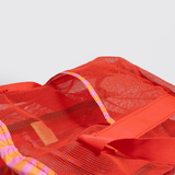 Meshie Bucket Bag | Red Utility Shopper Bag by Thandana