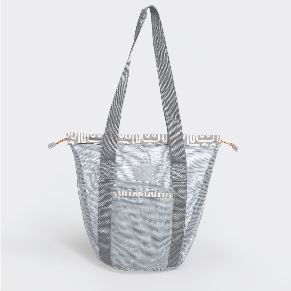 Meshie Bucket Bag | Silver Geo - Moonstruck Utility Shopper Bag by Thandana