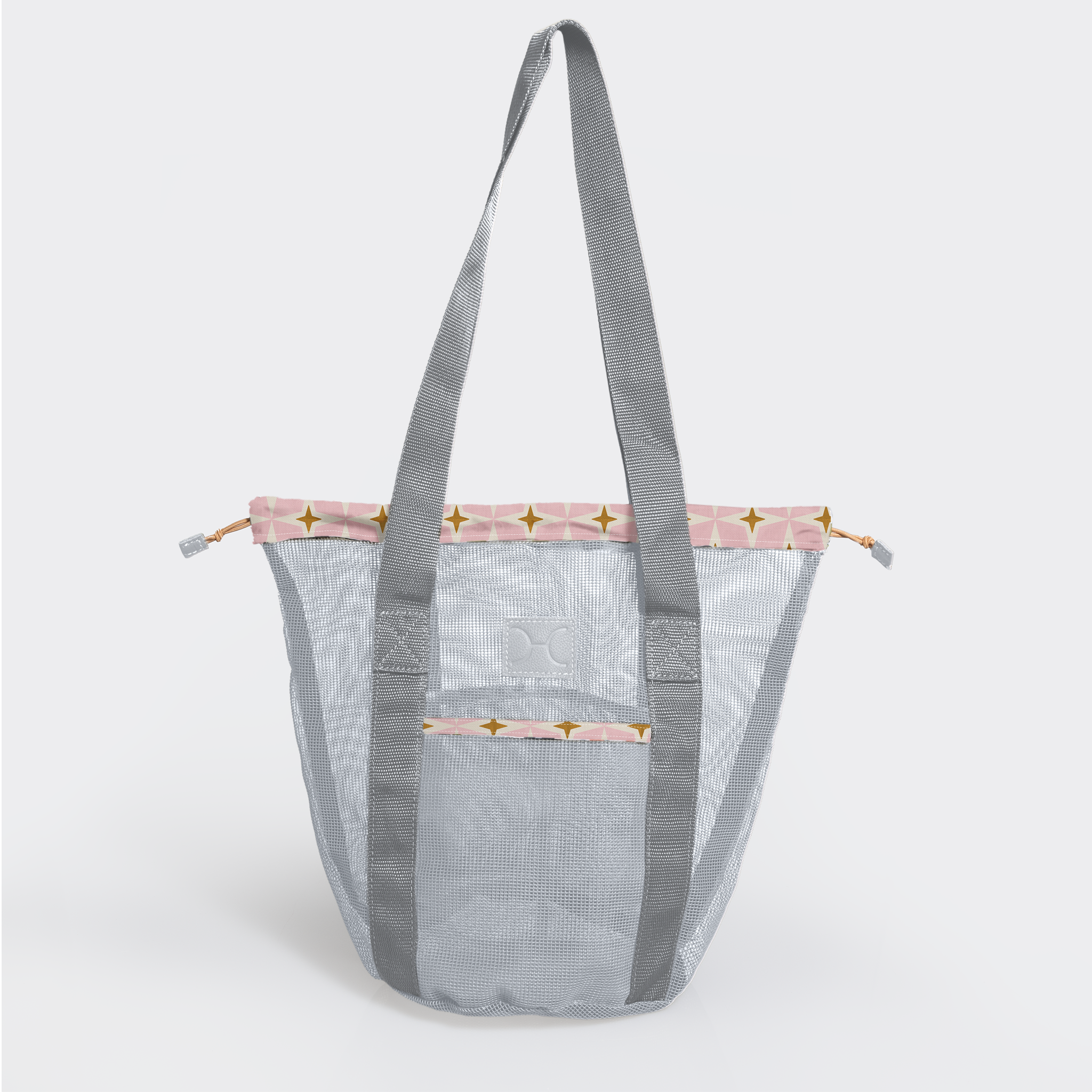 Meshie Bucket Bag | Silver Nova - Blush Utility Shopper Bag by Thandana