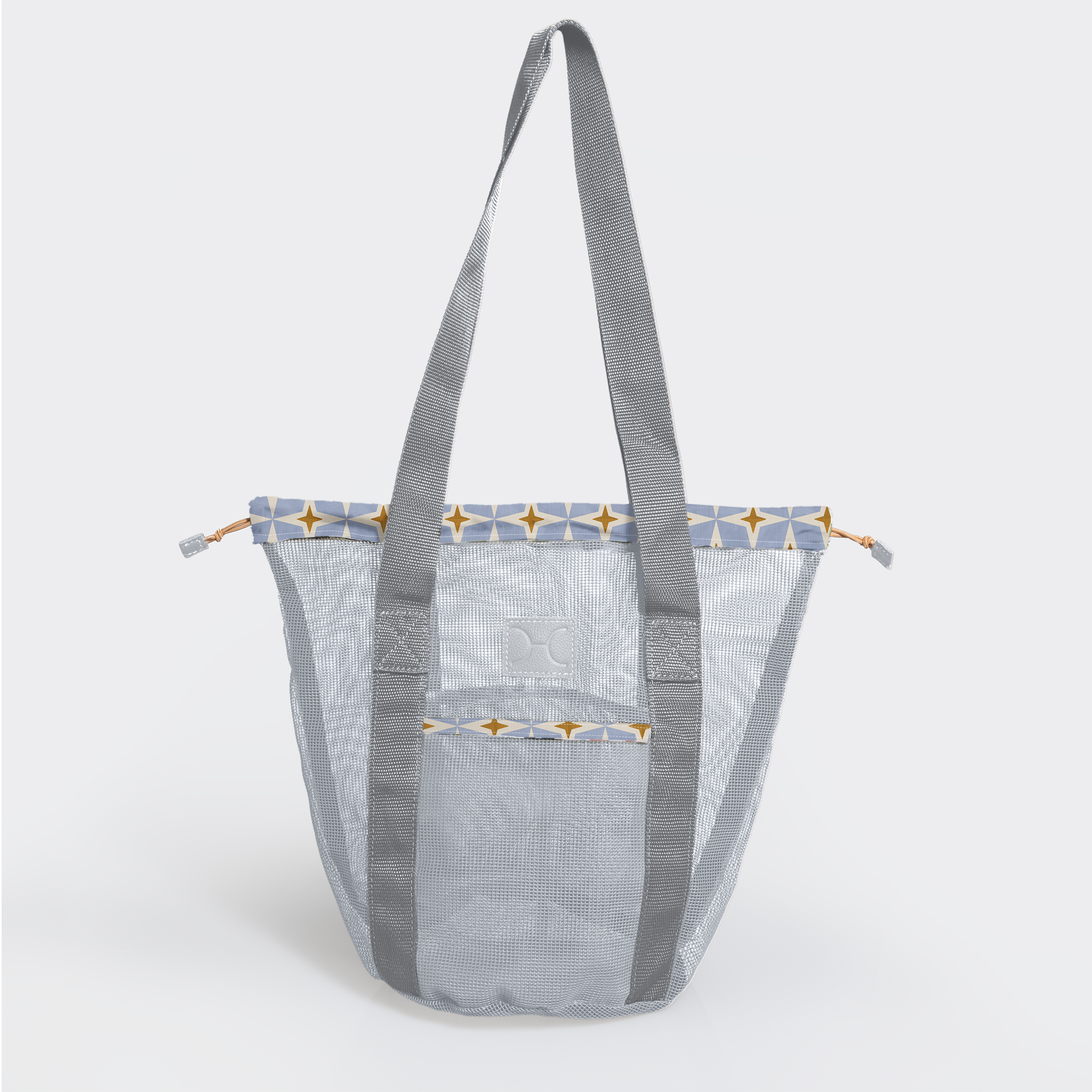 Meshie Bucket Bag | Silver Nova - Mist Utility Shopper Bag by Thandana
