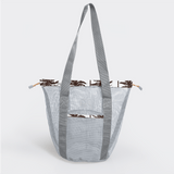 Meshie Bucket Bag | Silver Palm - Neutral Utility Shopper Bag by Thandana