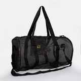 Meshie Duffel Bag | Mixed Colours Black - Cheetah - Coffee Utility Shopper Bag by Thandana