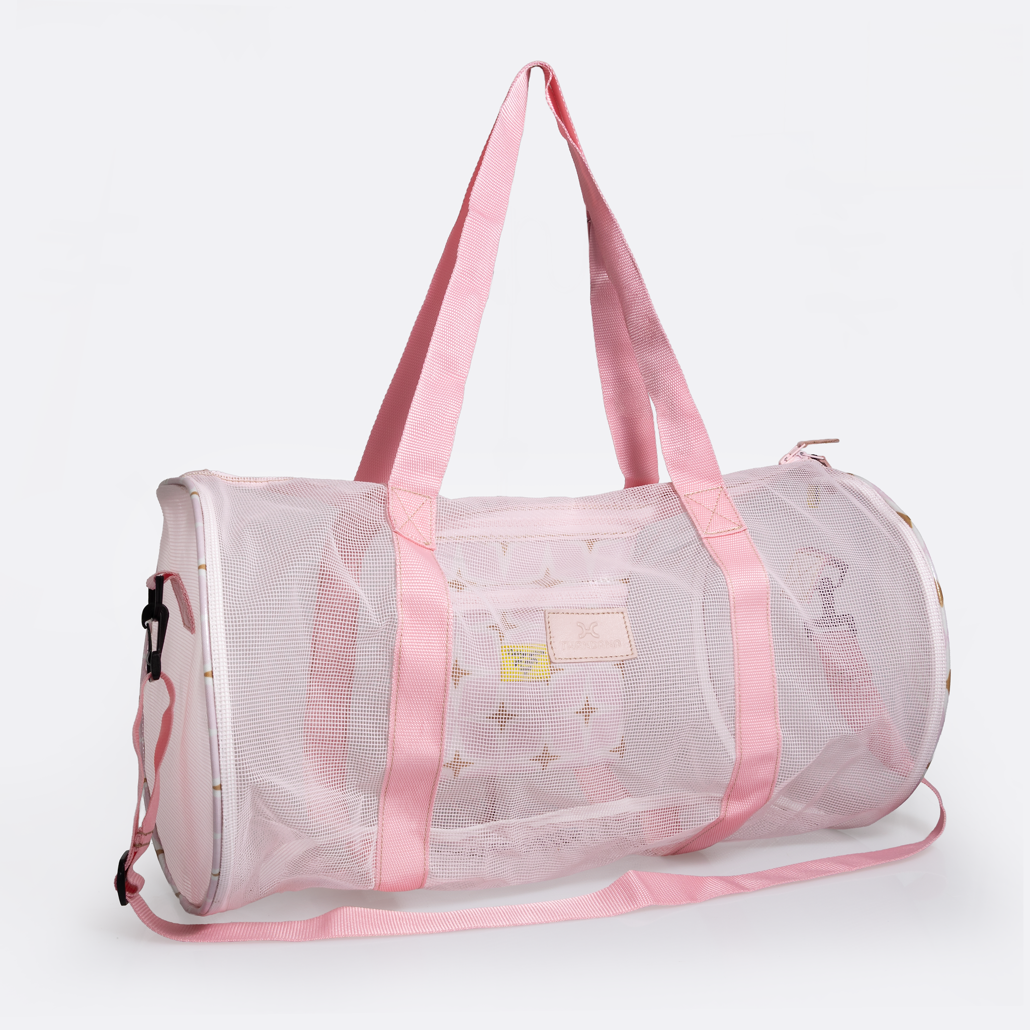 Meshie Duffel Bag | Mixed Colours Pink - Nova Blush Utility Shopper Bag by Thandana