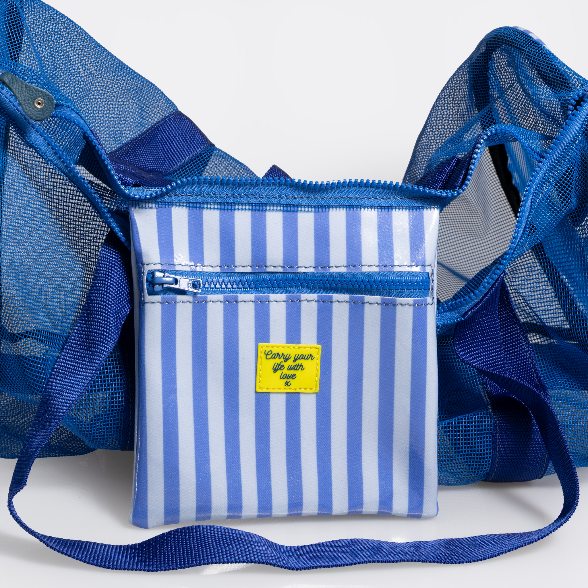 Meshie Duffel Bag | Mixed Colours Utility Shopper Bag by Thandana