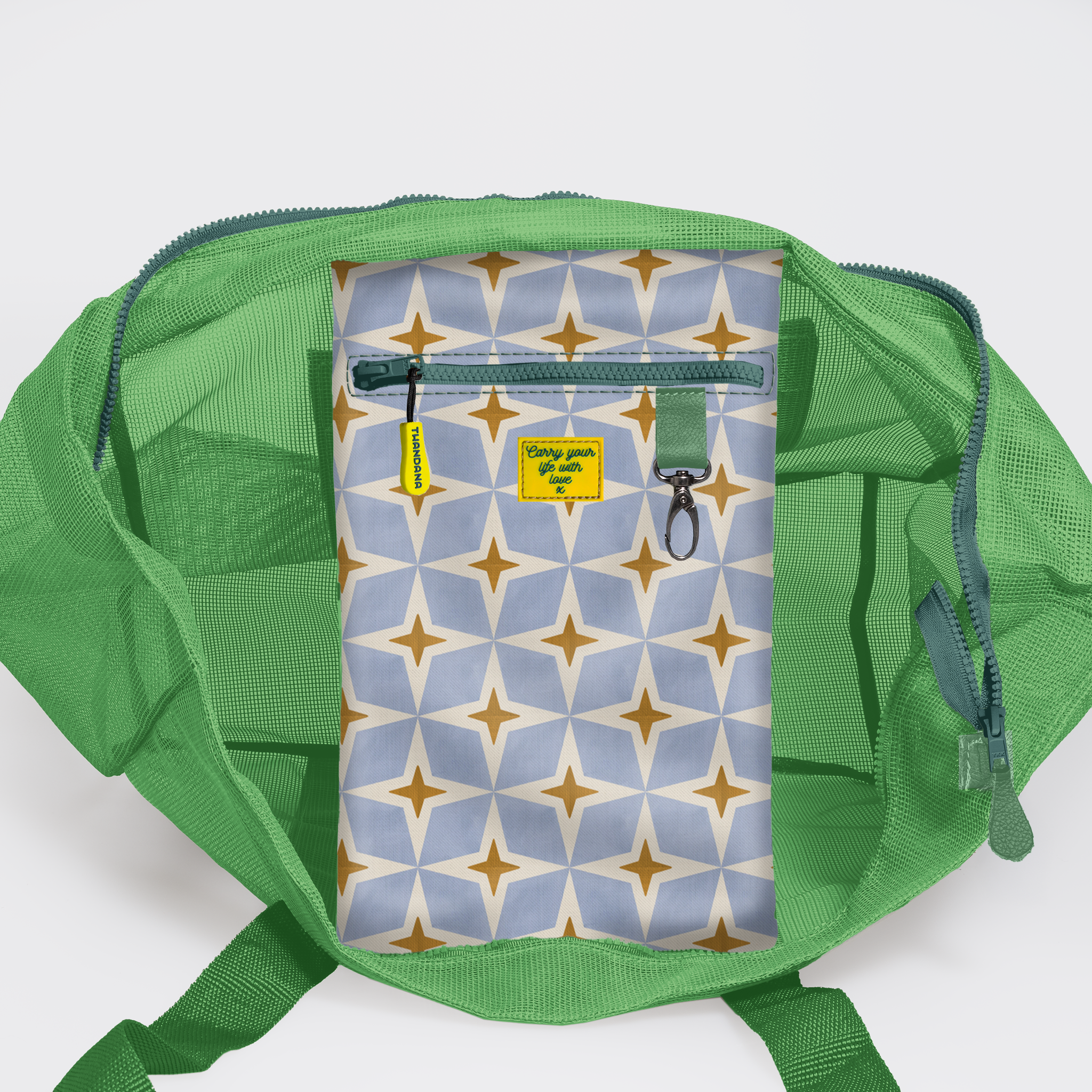 Meshie Jumbo Beach Bag | Apple Nova - Mist Utility Shopper Bag by Thandana