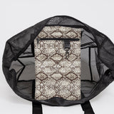 Meshie Jumbo Beach Bag BLACK - Thandana UK