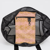 Meshie Jumbo Beach Bag | Black Python - Bloom Utility Shopper Bag by Thandana