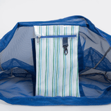 Meshie Jumbo Beach Bag | Blue Scale Away with me - Dazzling Blue Utility Shopper Bag by Thandana