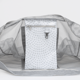 Meshie Jumbo Beach Bag | Silver Scale Away with me - Moonstruck Utility Shopper Bag by Thandana