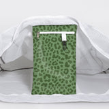 Meshie Jumbo Beach Bag | White Cheetah - Olive Utility Shopper Bag by Thandana