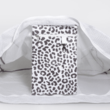 Meshie Jumbo Beach Bag | White Cheetah - White Utility Shopper Bag by Thandana