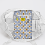 Meshie Jumbo Beach Bag | White Nova - Mist Utility Shopper Bag by Thandana