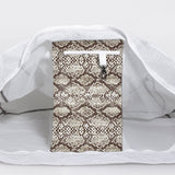 Meshie Jumbo Beach Bag | White Python - Moody Utility Shopper Bag by Thandana