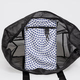 Meshie Large Beach Bag | Black Scale Away with me - Dazzling Blue Utility Shopper Bag by Thandana