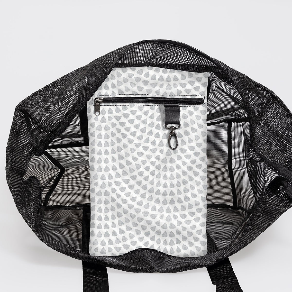 Meshie Large Beach Bag | Black Scale Away with me - Moonstruck Utility Shopper Bag by Thandana