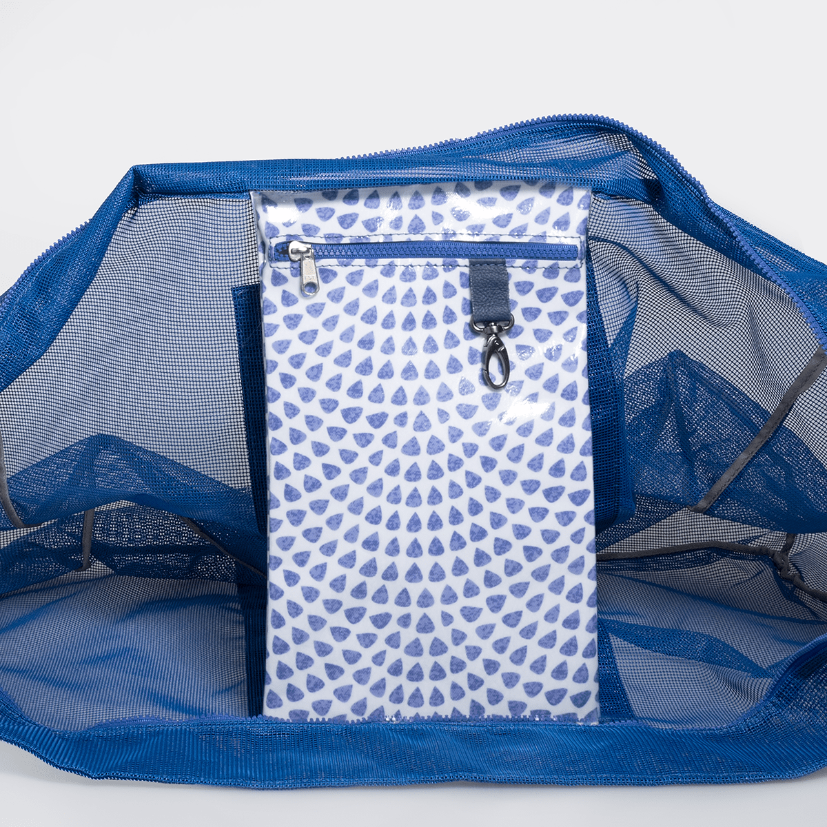 Meshie Large Beach Bag | Blue Scale Away with me - Dazzling Blue Utility Shopper Bag by Thandana