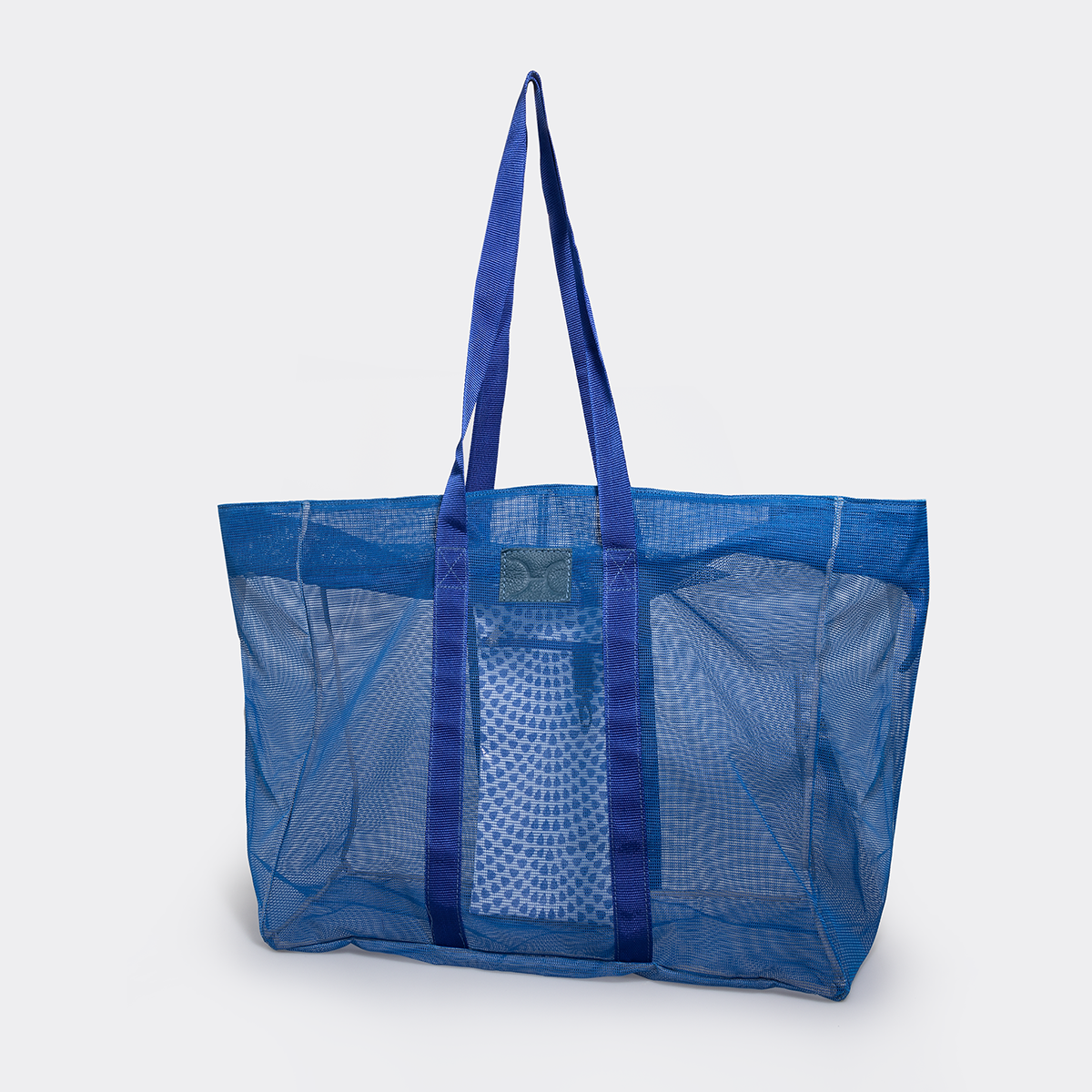 Meshie Large Beach Bag | Blue Scale Away with me - Dazzling Blue Utility Shopper Bag by Thandana