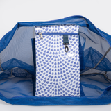 Meshie Large Beach Bag | Blue Scale Away with me - Dazzling Blue Utility Shopper Bag by Thandana