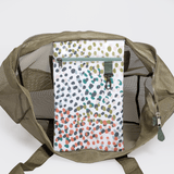 Meshie Large Beach Bag | Olive Confetti - All About Utility Shopper Bag by Thandana