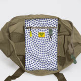 Meshie Large Beach Bag | Olive Scale Away with me - Dazzling Blue Utility Shopper Bag by Thandana