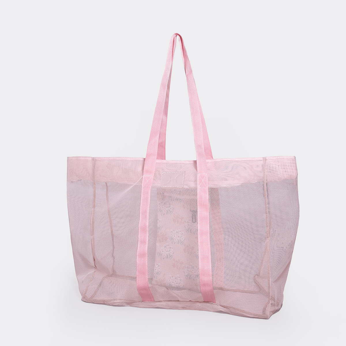 Meshie Large Beach Bag | Pink Crazy Daisy - Blush Utility Shopper Bag by Thandana