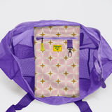 Meshie Large Beach Bag | Purple Nova - Blush Utility Shopper Bag by Thandana