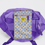 Meshie Large Beach Bag | Purple Nova - Mist Utility Shopper Bag by Thandana