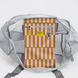Meshie Large Beach Bag | Silver Indie - Sunset Utility Shopper Bag by Thandana