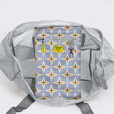 Meshie Large Beach Bag | Silver Nova - Mist Utility Shopper Bag by Thandana