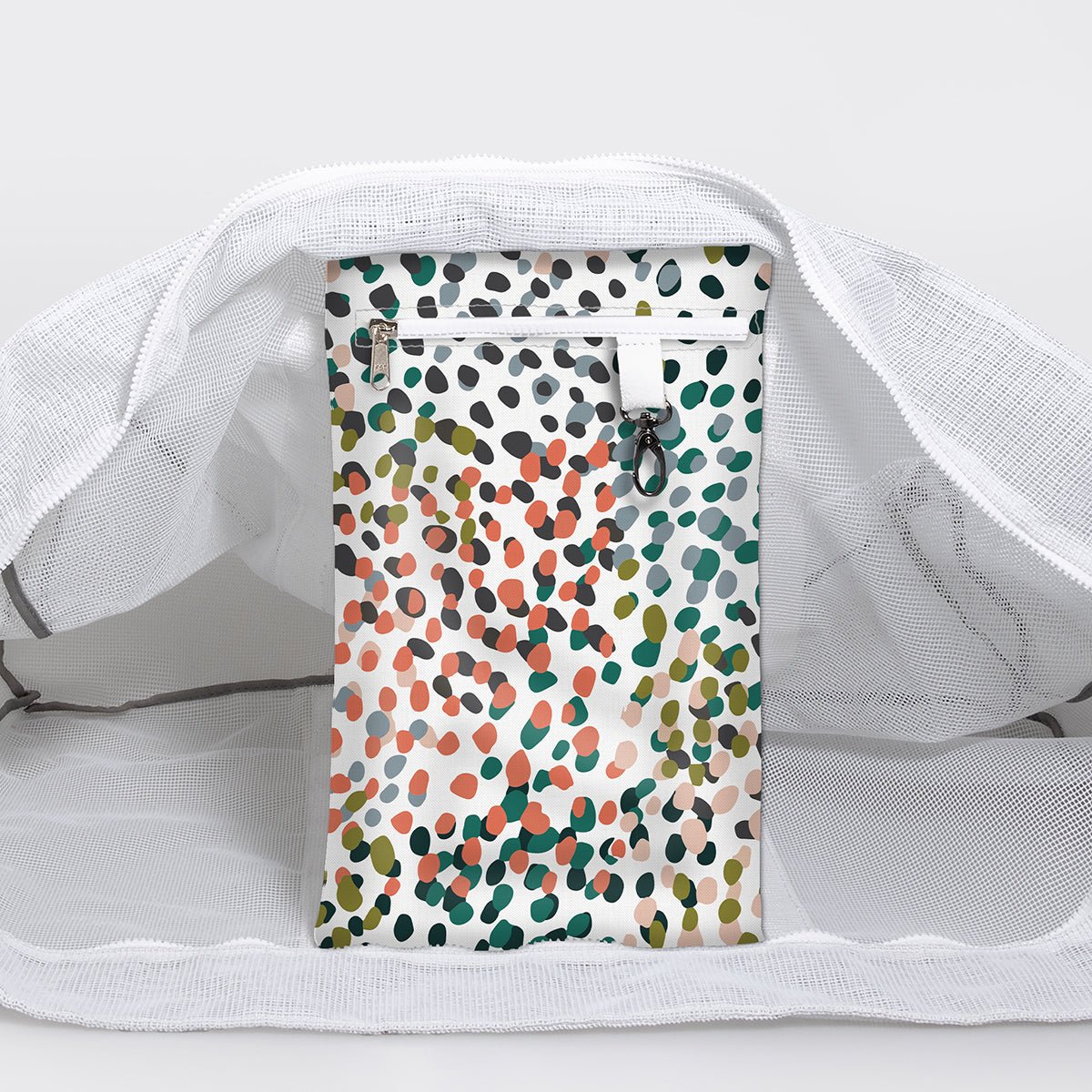 Meshie Large Beach Bag | White Confetti - All About Utility Shopper Bag by Thandana