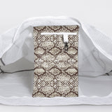 Meshie Large Beach Bag | White Python - Moody Utility Shopper Bag by Thandana