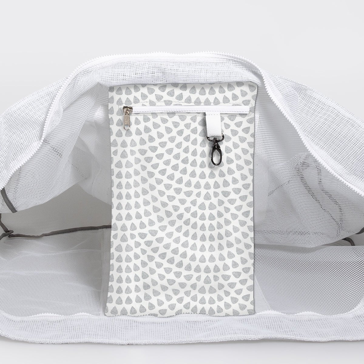Meshie Large Beach Bag | White Scale Away with me - Moonstruck Utility Shopper Bag by Thandana