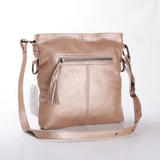 Messenger Handbag | Genuine Leather Rose Gold Leather / Gunmetal (default) Handbag by Thandana