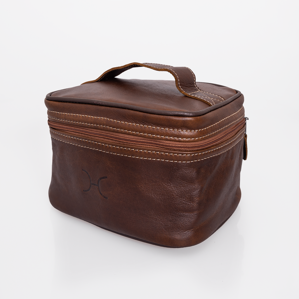 Mini Decker Cooler Bag | Genuine Leather | Corporate Tobac Leather Double Decker Cooler Bag by Thandana