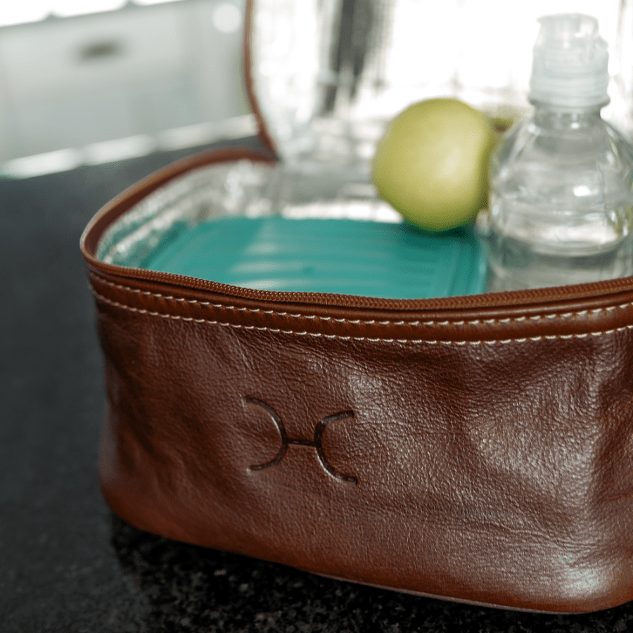 Mini Decker Cooler Bag | Genuine Leather Double Decker Cooler Bag by Thandana