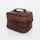Mini Decker Cooler Bag | Genuine Leather Tobac Leather Double Decker Cooler Bag by Thandana