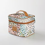 Mini decker cooler bag | laminated fabric with genuine leather - confetti - all about / chunky zip - mini double decker