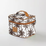 Mini decker cooler bag | laminated fabric with genuine leather - palm - neutral / chunky zip (new) - mini double decker