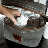 Mini Decker Cooler Bag | Wax Canvas with Genuine Leather Mini Decker by Thandana