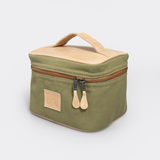 Mini Decker Cooler | Wax Canvas with Genuine Leather | Corporate Sage Canvas with Hazelnut Leather / Gun Metal