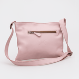 Mini Messenger Handbag | Genuine Leather Blush Leather / Gunmetal (default) Handbag by Thandana